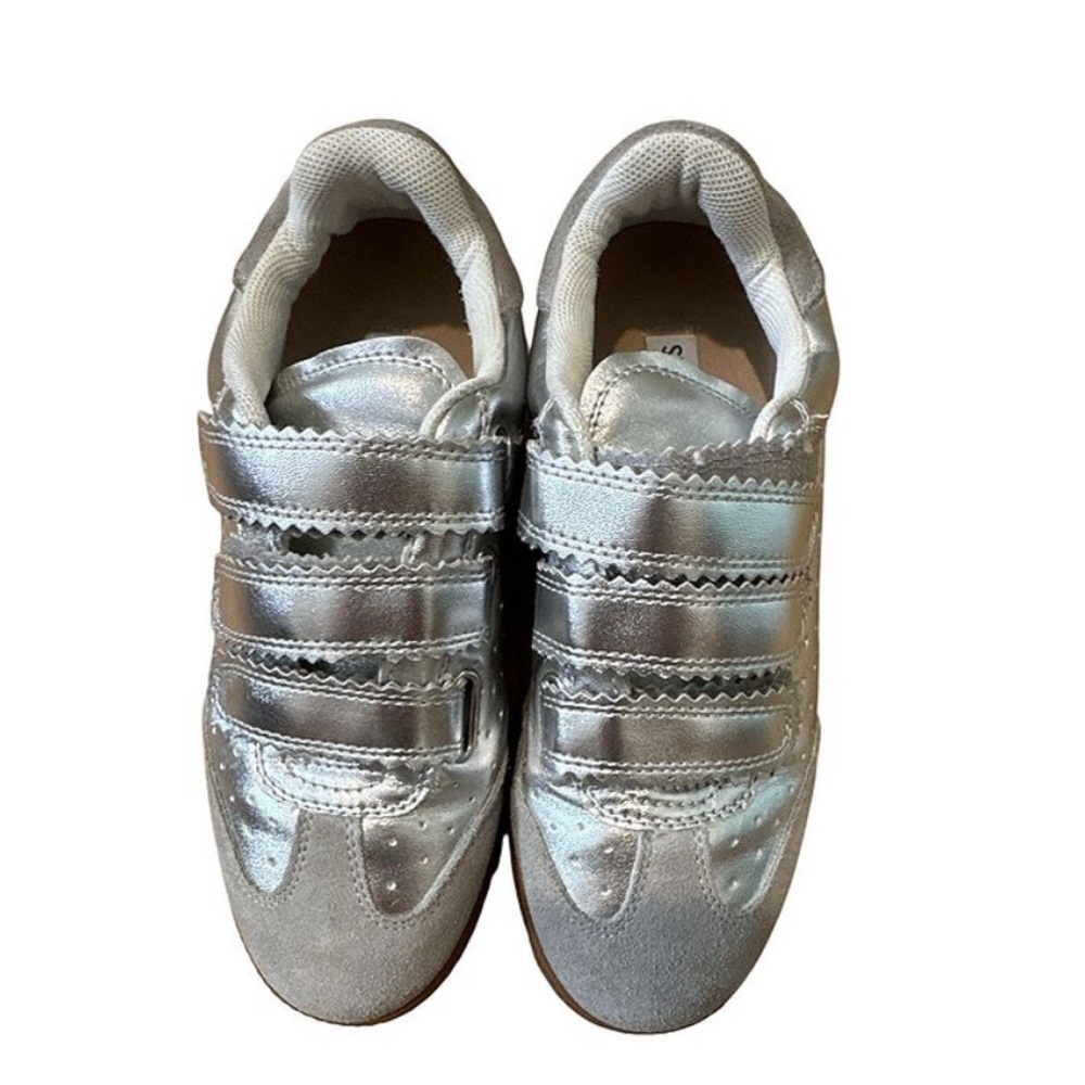 Steve Madden metallic strap sneakers